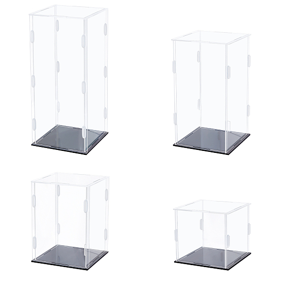 4 Set 4 Style Acrylic Display Box, for Model Toy Display