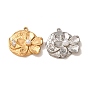 304 Stainless Steel with Crystal Rhinestone & ABS Plastic Imitation Pearl Pendants, Flower Charms
