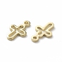 Brass Tiny Cross Charms, Long-Lasting Plated