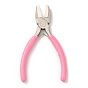 Steel Jewelry Pliers,  with Plastic Handle & Jaw Cover, Flat Nose Pliers, Ferronickel