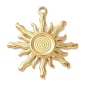 304 Edelstahl Anhänger, Ionenbeschichtung (ip), Sonnenstrahl-Charme