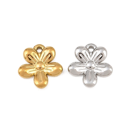 304 Stainless Steel Charms, Flower Charms