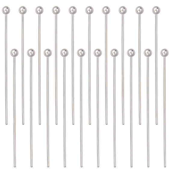 25 пары 925 булавки с шарообразными головками из стерлингового серебра