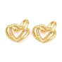Brass Pendants, Double Heart Charms