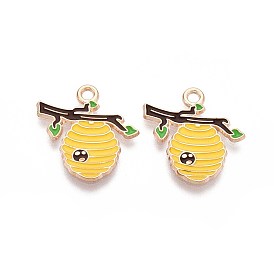 Подвески из эмали и сплава, золотые, золотые