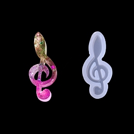 Food Grade Silicone Molds, Resin Casting Molds, For UV Resin, Epoxy Resin Jewelry Making, Musical Note