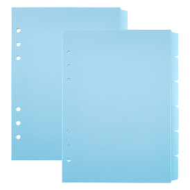 Листы-разделители для блокнота в дисковом переплете, 6/3 разделитель с отверстиями для папки, прямоугольные