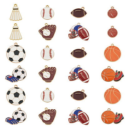 30 шт 10 стили подвески из сплава эмали, без свинца и без кадмия, золотые, разнообразные