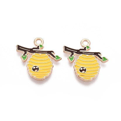 Подвески из эмали и сплава, золотые, золотые