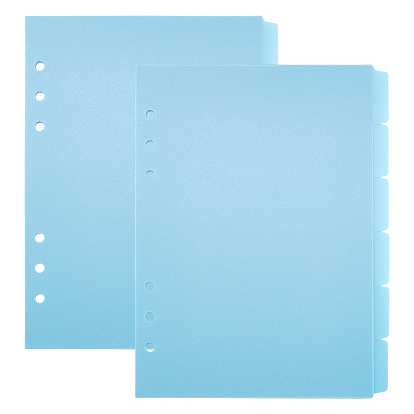 Листы-разделители для блокнота в дисковом переплете, 6/3 разделитель с отверстиями для папки, прямоугольные