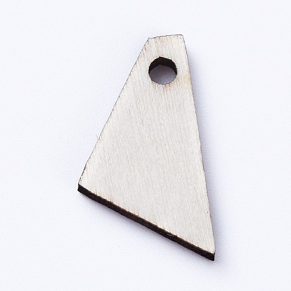 Natural Wood Pendants, Undyed, Laser Cut Wood Shape, Wood Slice, Trapezoid