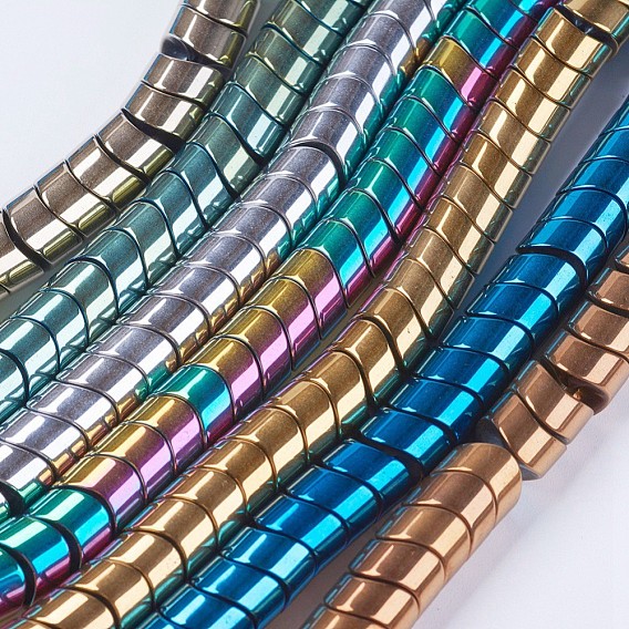 Electroplate Non-magnetic Synthetic Hematite Beads Strands, Grade AA, Triangle