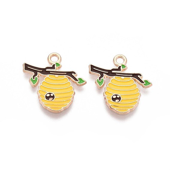 Подвески из эмали и сплава, золотые, золотые