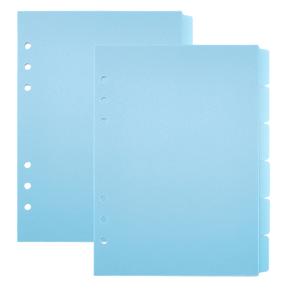 Листы-разделители для блокнота в дисковом переплете, 6/3 разделитель с отверстиями для папки, прямоугольные