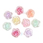 Transparent Plastic Beads, Rose Flower, Bead in Bead, AB Color Plated