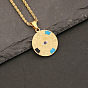 Jewelry Personality Eye Pendant Niche Stainless Steel Necklace Simple Clavicle Chain N1120