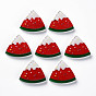 Cellulose Acetate(Resin) Cabochons, with Glitter Powder, Watermelon