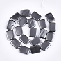 Shell Pearl Beads Strands, Spray Painted, Rectangle
