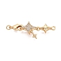 Латунный микро pave прозрачный кубический цирконий лобстер, звезда