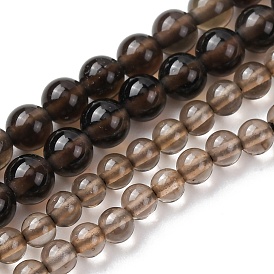 Природный дымчатый кварц нитей бисера, круглые
