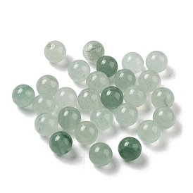 Perles de sphère d'aventurine verte naturelle, perle ronde, sans trou
