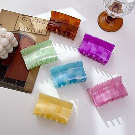 Rectangle Shape Large Claw Hair Clips, Cellulose Acetate Ponytail Hair Clip for Girls Women