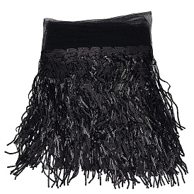 5ярды полиэстеровых лент с кисточками, с блестка, аксессуары для одежды