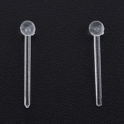 Plastic Tiny Ball Stud Earrings, Post Earrings for Women