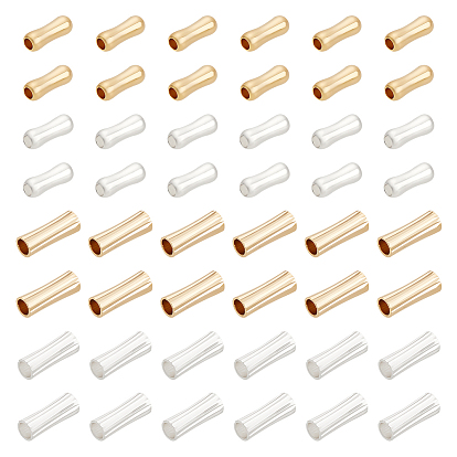 48шт 4 стиль латунные трубчатые бусины, без свинца и без кадмия, трубка