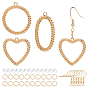 DIY Dangle Earring Making Kits, include Brass Earring Hooks & Pendants & Jump Rings, Plastic Ear Nuts