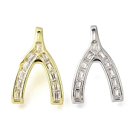 Латунные микро проложить кубического циркония подвески, подвески в виде вилочки, долговечный, без свинца и без кадмия, стойки покрытие