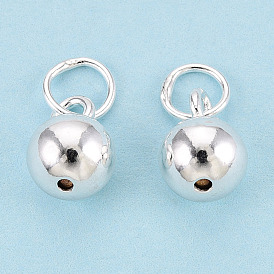 925 круглые подвески из стерлингового серебра, с прыжковых колец