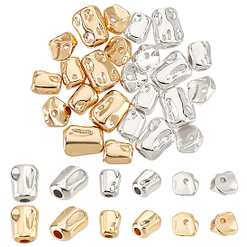 24шт 6 стили стойка покрытие латунные распорные бусины, самородки