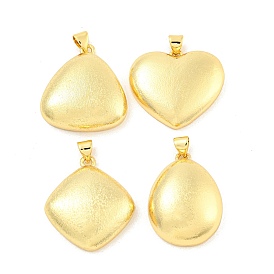 Rack Plating Brass Pendants, Long-Lasting Plated, Real 18K Gold Plated