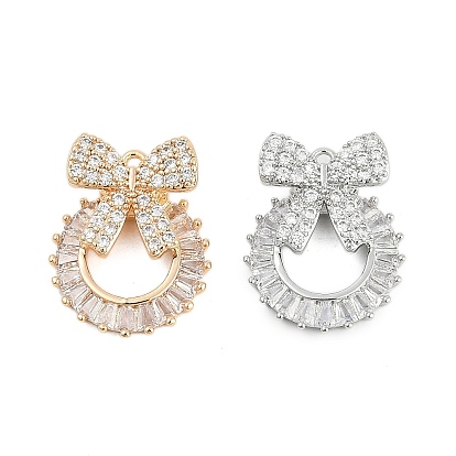 Кубический цирконий из латуни со стеклянными подвесками, без кадмия, без никеля и без свинца, бантом прелести