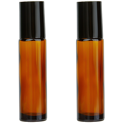 Стеклянные многоразовые косметические флаконы-роллеры, с колпачком