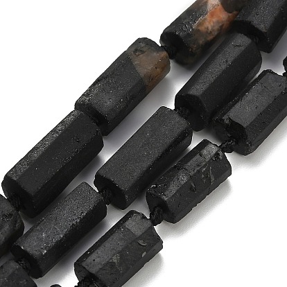 Натуральный черный турмалин бисер нитей, граненые, колонка