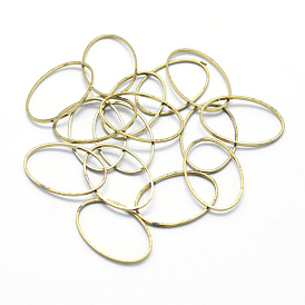 Brass Linking Rings, Oval, Lead Free & Cadmium Free & Nickel Free