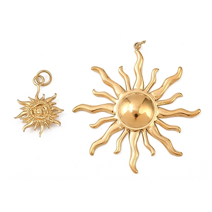 304 подвески из нержавеющей стали, очарование солнца, ионное покрытие (ip), с целью перехода в кольце