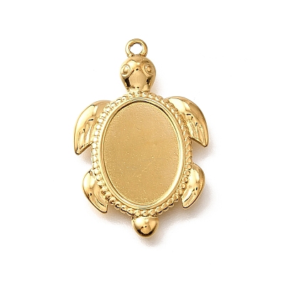 304 inoxydable supports cabochons Pendentif en acier, tortue de mer
