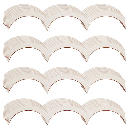 28Pcs Decorative Wood Fan Shape Trim, Home Wall Moulding Trim Edge