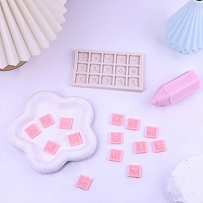 Food Grade DIY Silicone Molds, Number Fondant Molds, Resin Casting Molds, for Chocolate, Candy, UV Resin & Epoxy Resin Craft Making