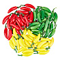 72Pcs 3 Colors Foam Hot Pepper Miniature Ornaments, Micro Landscape Home Dollhouse Accessories, Pretending Prop Decorations