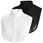 2 piezas 2 colores algodón gasa cuello de camisa desmontable, collar falso versátil