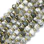 Природные лабрадорита бисер нитей, с бисером, граненые, фонарь