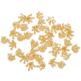 40Pcs Brass Cabochons, Flower Bud