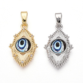 Латунь стекло кулоны, глаз