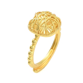 Square Brass Adjustable Rings for Women