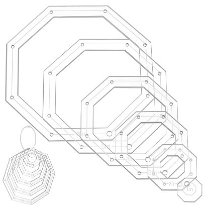 Прозрачный акриловый шаблон для шитья, с железным вкладышем, переплет на шарнирных кольцах