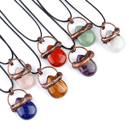 Природных драгоценных камней подвески, латунные подвески-капли, Красная медь